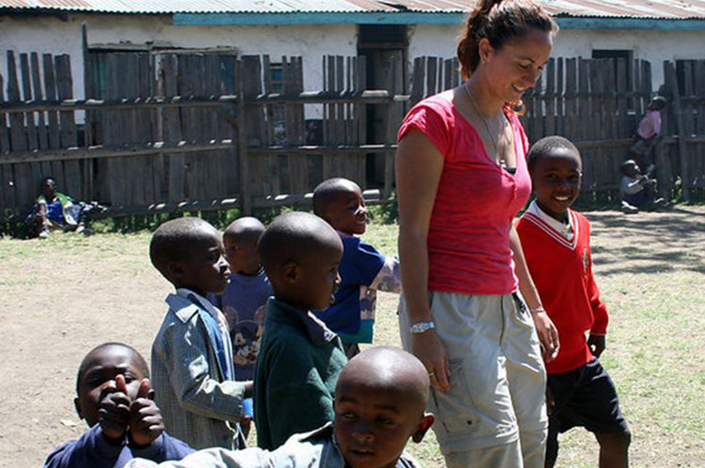 woman with children